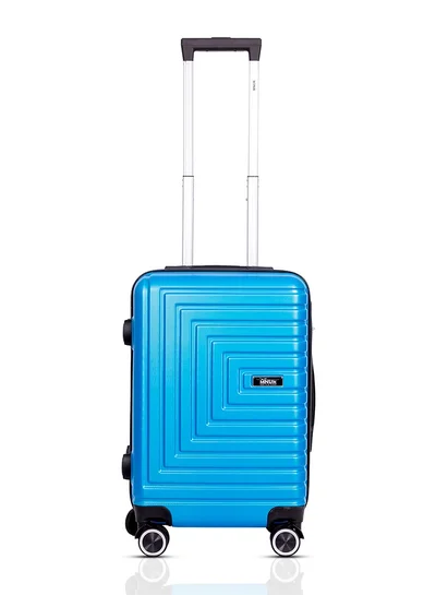 MNUK Pilgrimage Carry-on Luggage | Hardside Soft Handle Trolley with Universal Lock |Double 360° 4 Wheeler| Cabin-20 Inch, Blue