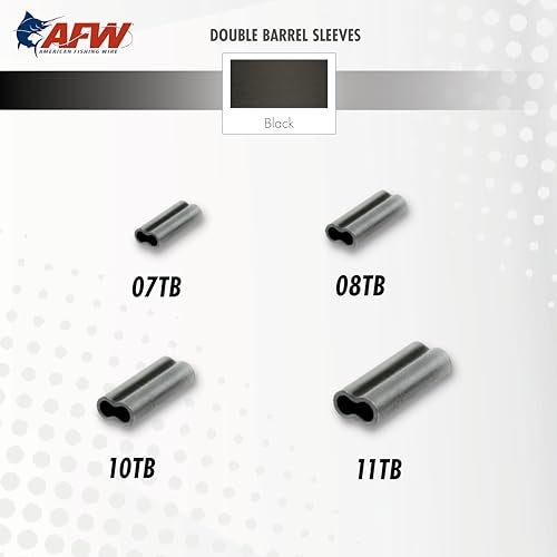 AFW American Fishing Wire Thin Wall Double Barrel Crimp Sleeves, Size #10T/.081", Black, 25 pc - Image 4