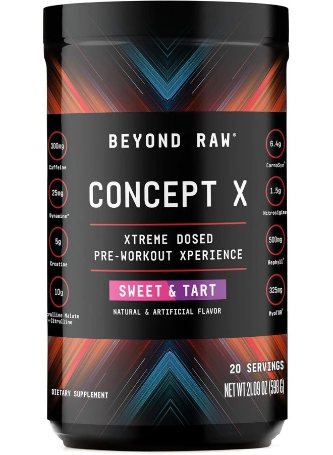 BEYOND RAW Concept X Pre-workout (Sweet & Tart) 20 Servings - Image 1