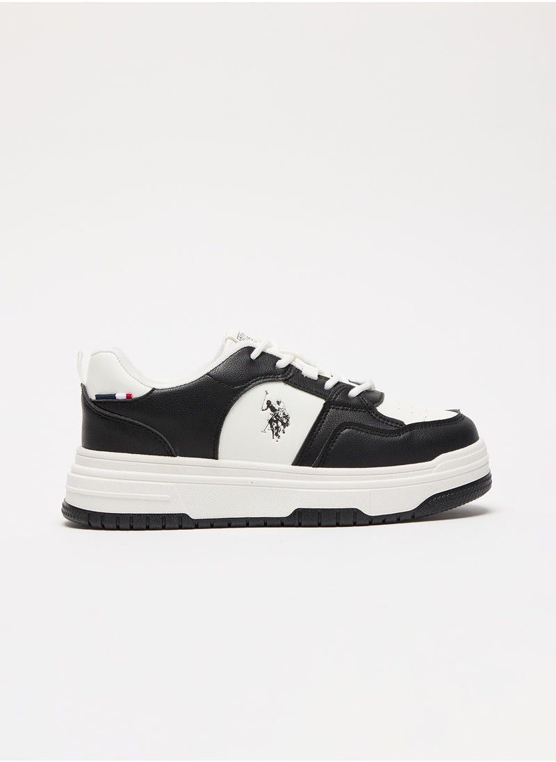 U.S. Polo Assn. Women's White Low-Top Sneakers - Classic Lace-Up Design, Comfortable Shoes for Everyday Wear  - Image 1