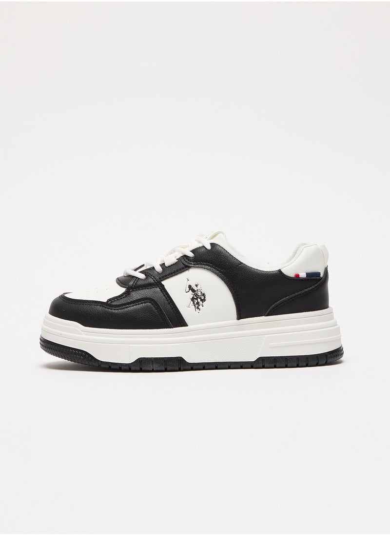 U.S. Polo Assn. Women's White Low-Top Sneakers - Classic Lace-Up Design, Comfortable Shoes for Everyday Wear  - Image 2
