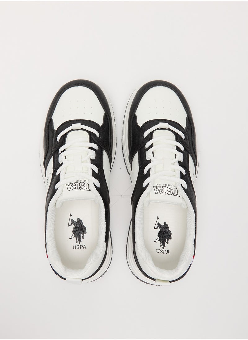U.S. Polo Assn. Women's White Low-Top Sneakers - Classic Lace-Up Design, Comfortable Shoes for Everyday Wear  - Image 4