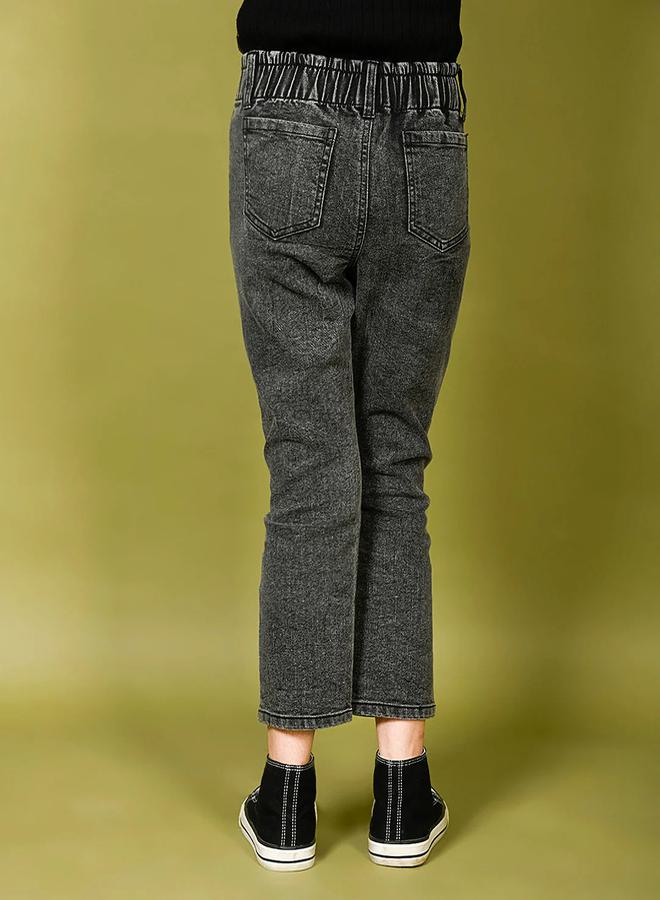 LILPICKS Paper Bag Waist Slim Fit Jeans by Styli - Image 3