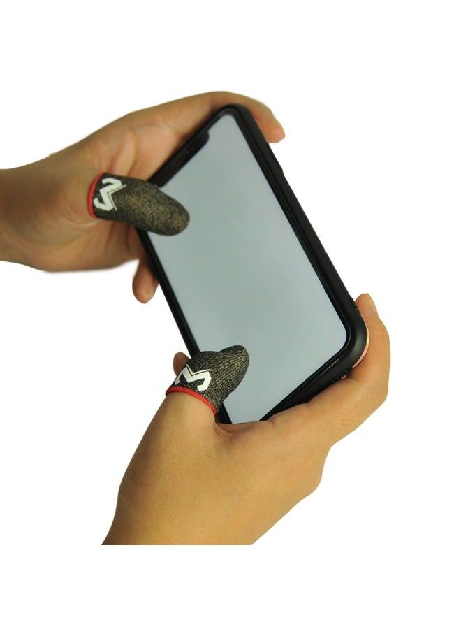 ميمو أكمام أصابع ميمو للألعاب – مضادة للعرق، حساسية عالية للمس، مانعة للانزلاق وقابلة للتنفس، تحكم دقيق وسلس لشاشات اللمس  متوافقة مع آيفون، آيباد، ريدماجيك، سامسونج – مثالية لببجي وكود (زوج واحد – 2 قطعة) - Image 2