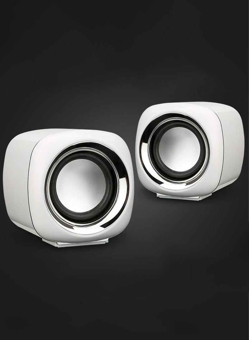 BONKS 6W USB Powered Computer Speakers for Desktop PC Laptop Gaming Monitor - Image 1