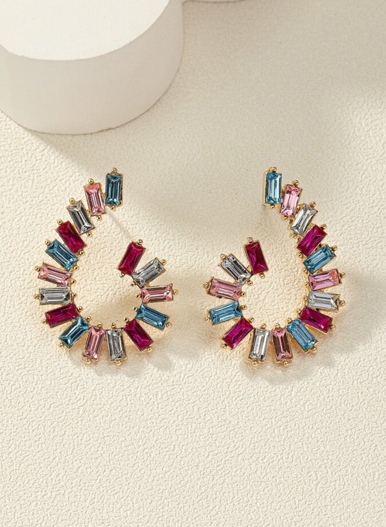 إيكوال حلق أذن نسائي بتصميم أنيق وعالي الجودة مرصع بالزركون - Image 2