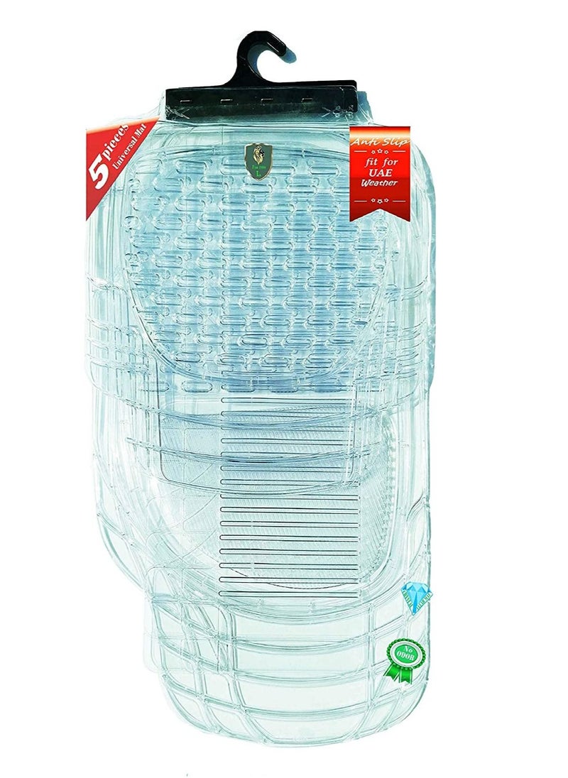 California formula-T Car Mat for Cars Truck SUV  Transparent 5 Pieces  - Image 1