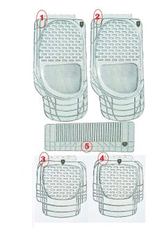 California formula-T Car Mat for Cars Truck SUV  Transparent 5 Pieces  - Image 2