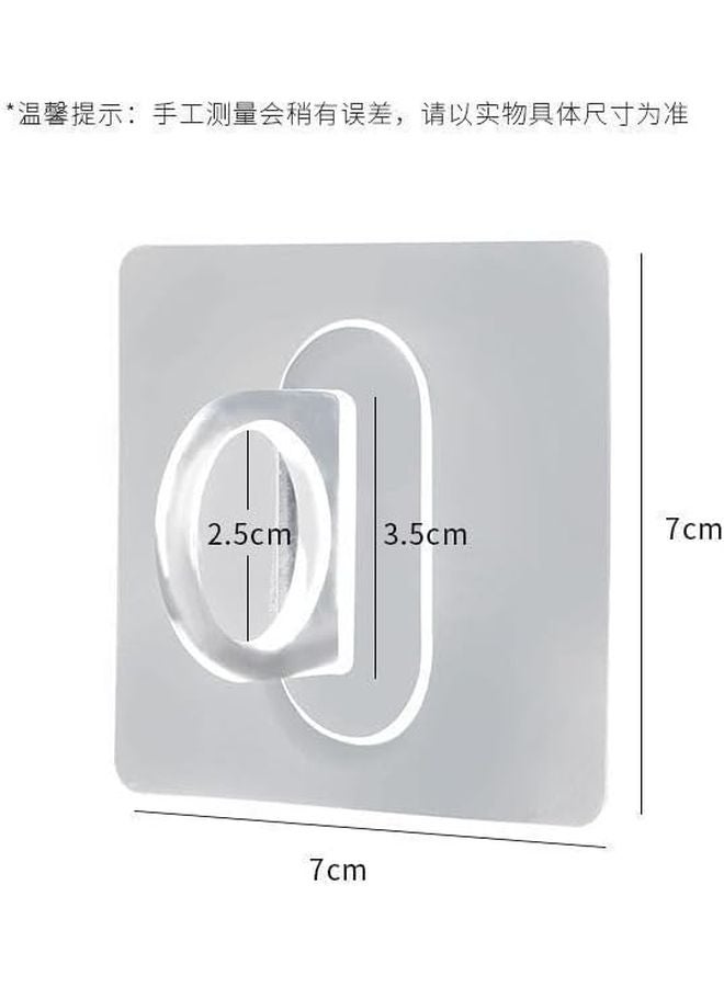 خطاف قضيب الستارة الشفاف اللاصق 20 قطعة قوس متعدد الوظائف غير مثقوب - Image 5