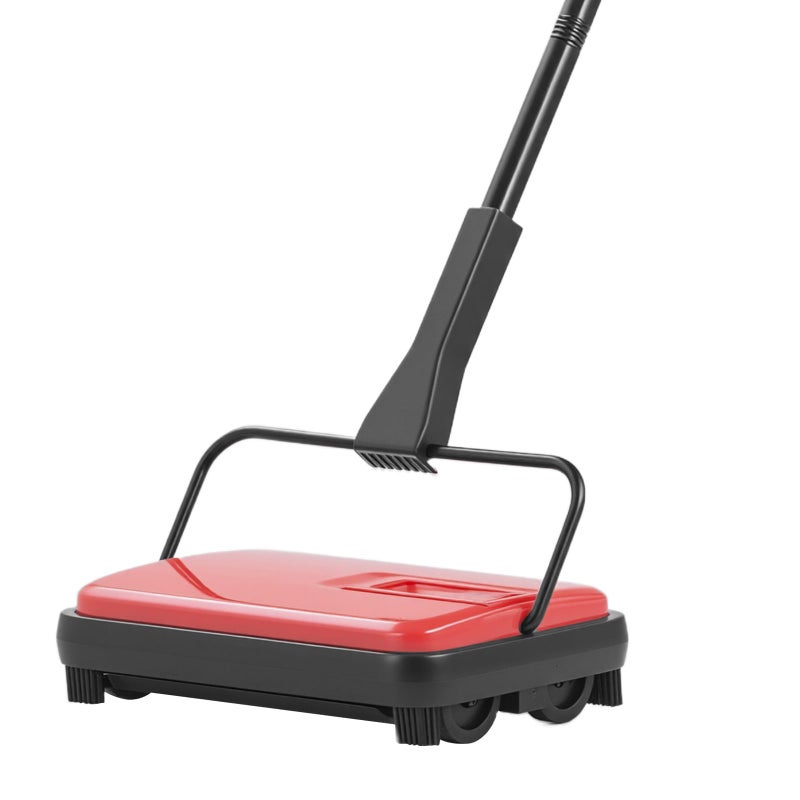 Carpet Sweeper,  6.7  in Sweeping Paths, Floor Sweeper Manual Non Electric, 300 ml Dustbin Capacity with Comb for Home Office Rugs Hardwood Surfaces Wood Floors Laminate, Cleans Dust Pet Hair - Image 2