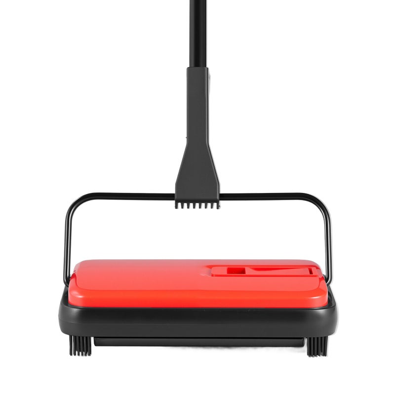 Carpet Sweeper,  6.7  in Sweeping Paths, Floor Sweeper Manual Non Electric, 300 ml Dustbin Capacity with Comb for Home Office Rugs Hardwood Surfaces Wood Floors Laminate, Cleans Dust Pet Hair - Image 3
