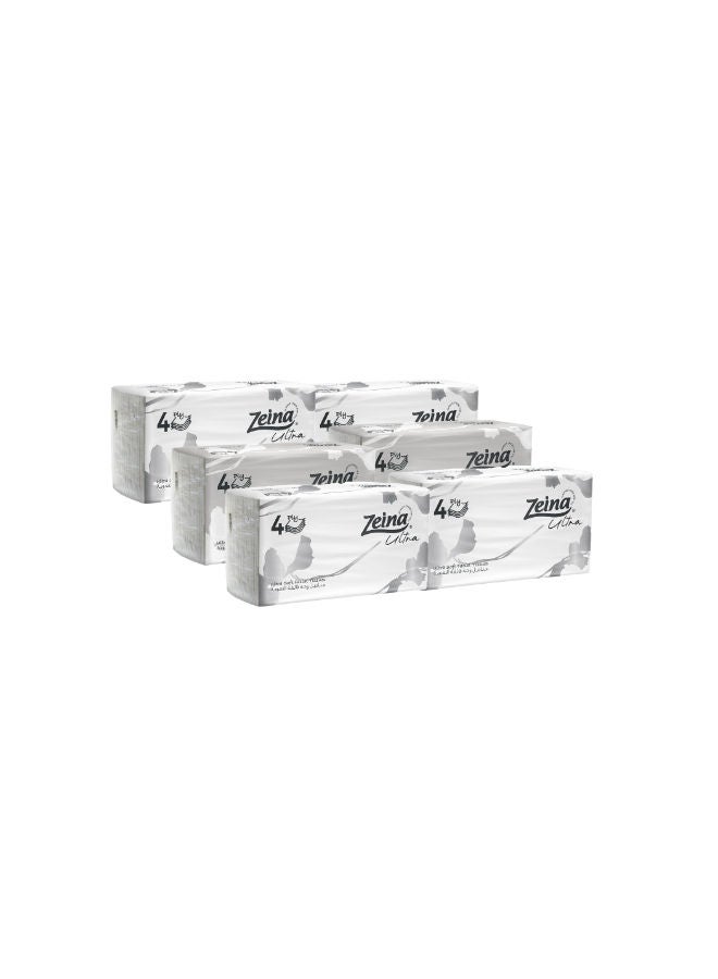 Ultra Soft Facial Tissues - 4 Ply- 480 Tissue ( 6 Pieces  )