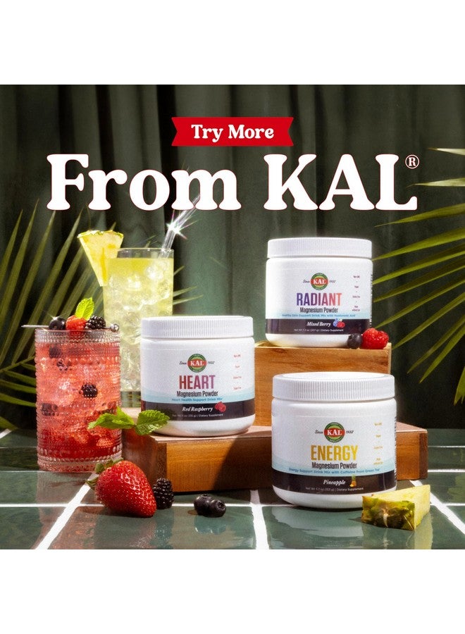 KAL Energy Magnesium Powder Drink, Pineapple Flavor Magnesium Citrate Powder, Energy Support with Green Tea Caffeine, Sugar Free, 40 Servings - Image 5
