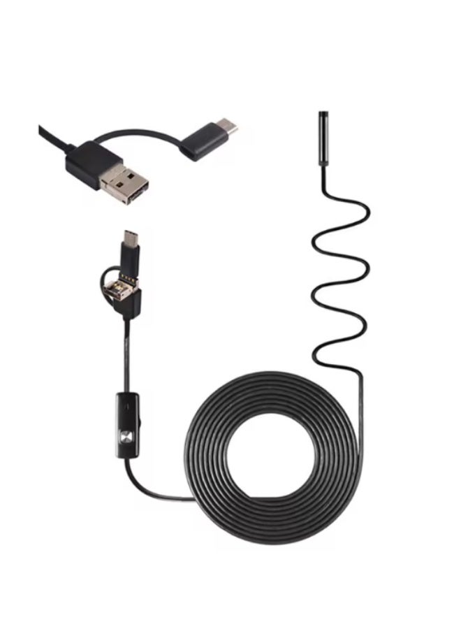 Camera Digital Industrial Endoscope Multi-Purpose with Multi-Mode Light Flexible Probe For Engines Pipes & Tight Spaces LED Light 2m Cable IP67 Waterproof For Android & PC With Hooks Magnets & Side Mirror - Image 5