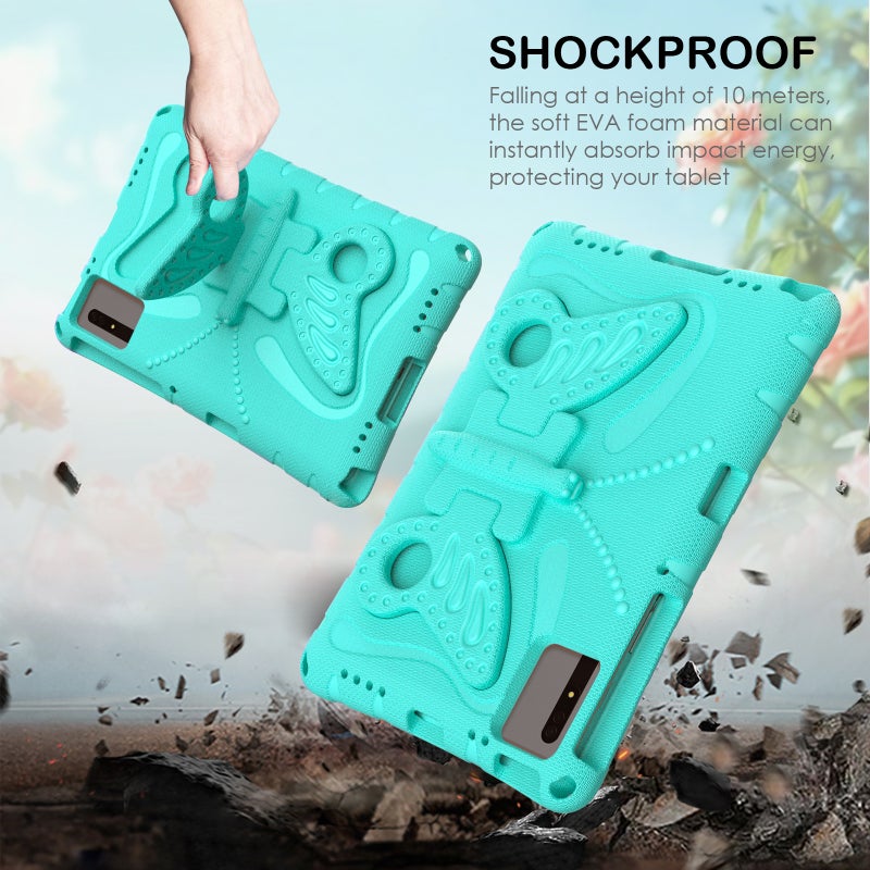 erorex For Samsung Galaxy Tab S9 11 X710 Butterfly Bracket Eva Shockproof Tablet Case(Mint Green) - Image 3