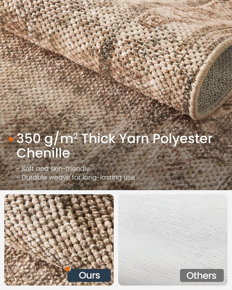 SONGMICS HOME Area Rug, 3x5 ft Living Room Rug, Non-Slip Carpet, Farmhouse Style Rug, Home Decor, for Bedroom, Kitchen, Entryway, Dining Room, Machine Washable - Image 2