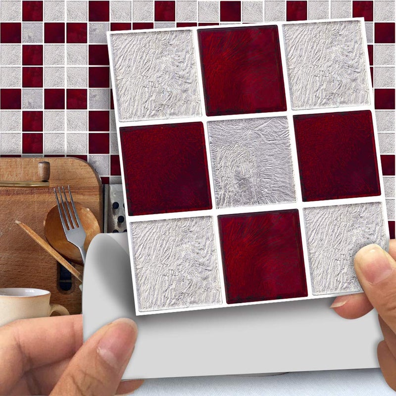 Alwayspon Alwayspon 25 Pcs SelfAdhesive Tile Transfer for Home Decor Peel and Stick Tile Decal WaterProof Backsplash Wall Tile Sticker for Kitchen Bathroom 6x6inch