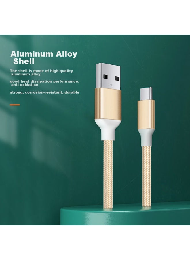 Newmine Apple/type-c/android Usb-c 3-in Charging Cable, Compatible With Iphone 14/13 Pro Max/xiaomi/huawei Phones And Tablets, Gold - Image 3