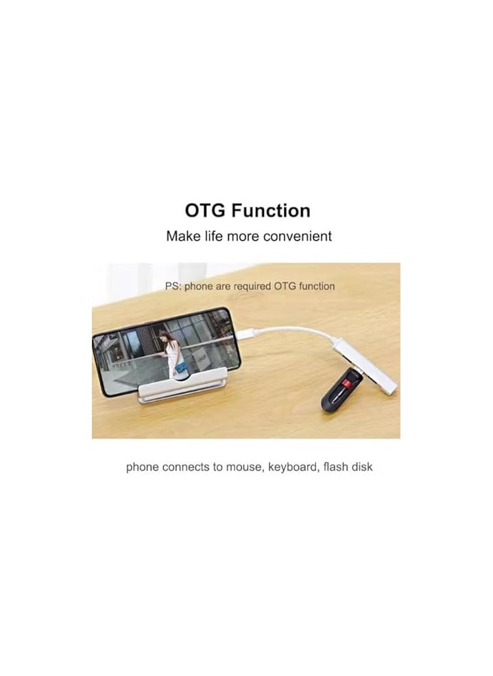 Generic Type-C to 4-Port USB Hub – Slim Aluminum Adapter with USB 3.0 & USB 2.0 for Fast Data Transfer  - Image 2