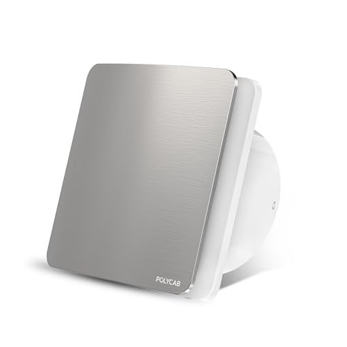 Polycab Freshly Prime 150mm Air Exhaust fan for Kitchen, Bathroom | Noiseless, Sleek Design Easy to Clean | High Speed, Powerful Motor, 100% Copper Winding, 3 Year Warranty【Steel Finish】 - Image 1