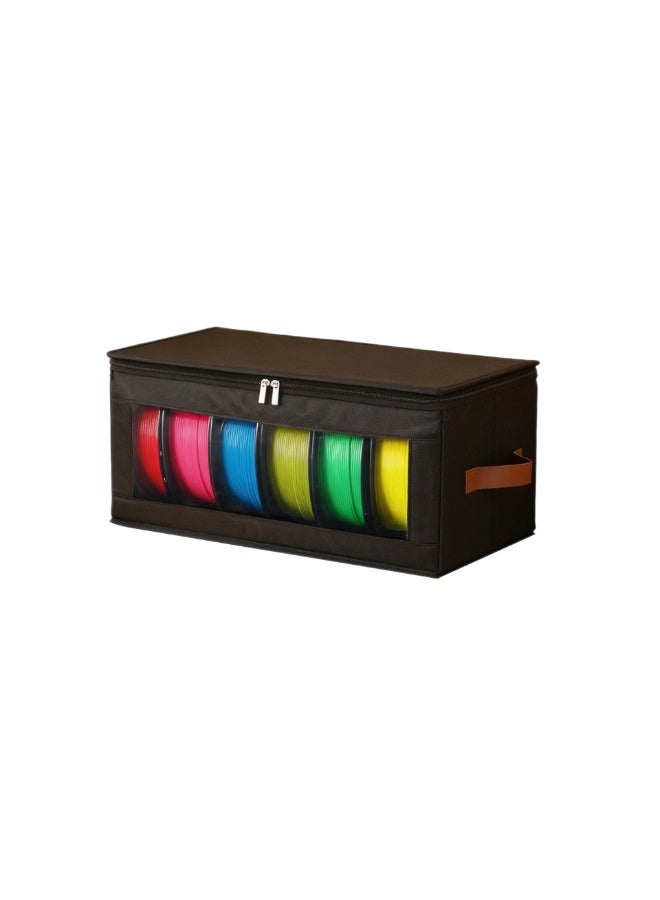 3D Printer Filament Storage Containers,Efficient Filament Management Case Holds 6 Spools,  Stackable Boxes with Clear Window and Zipper, Reusable Filament Container for 3D Printing, Protects and Humidity Filament Storage Box，3D Filament Holder for Home, Office Workshop - Image 1