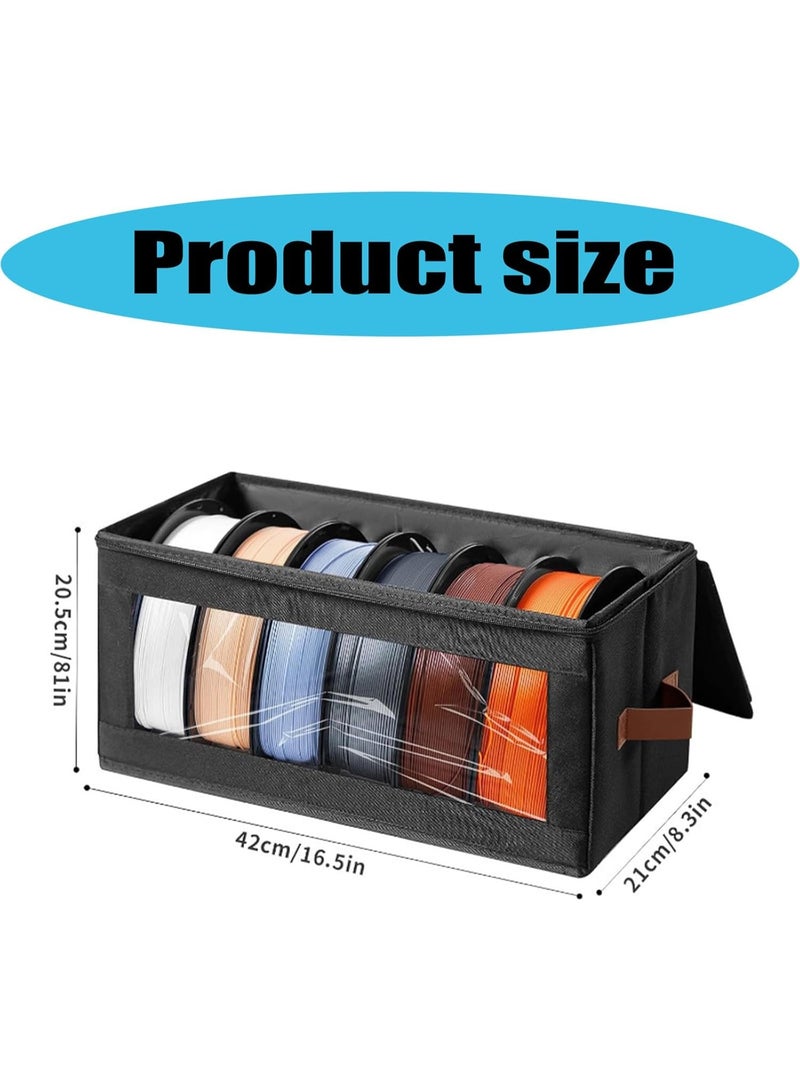 3D Printer Filament Storage Containers,Efficient Filament Management Case Holds 6 Spools,  Stackable Boxes with Clear Window and Zipper, Reusable Filament Container for 3D Printing, Protects and Humidity Filament Storage Box，3D Filament Holder for Home, Office Workshop - Image 2