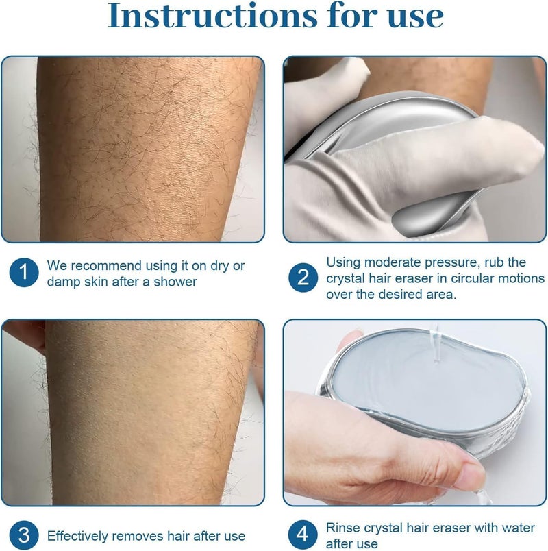 Finphoon 5-Year Warranty Crystal Hair Remover/Eraser for Women and Men for Painless Hair Remover Tool for Full Body, Bikini, Arms,Legs for All Types of Skin - Image 4