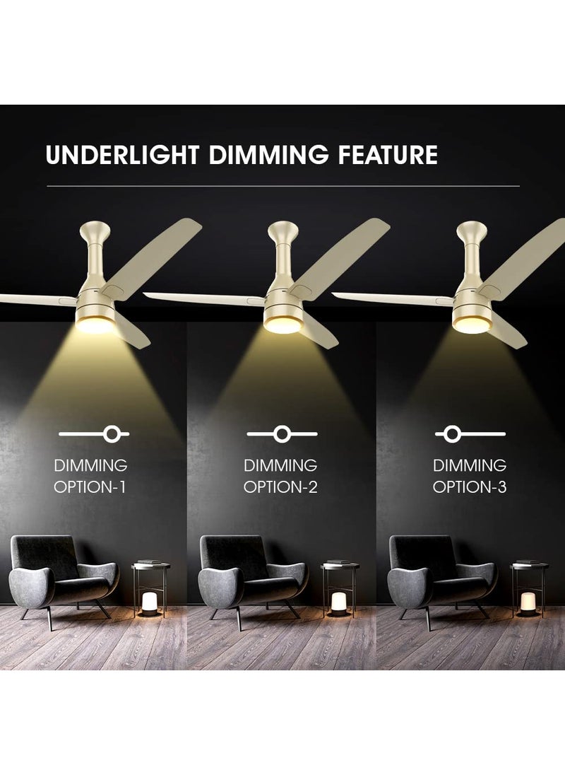 Crompton Crompton Energion Roverr Underlight 1200mm BLDC Ceiling Fan Light Dimming Feature Remote Control 5 Years Warranty Champagne Gold Pack of 1  - Image 4