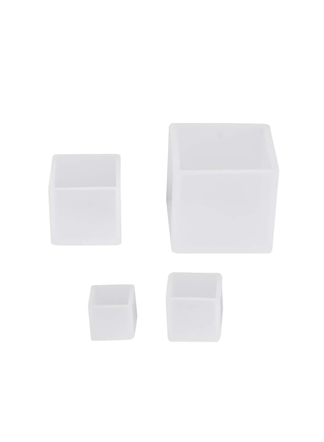 erorex Resin Silicone Mold Set 4 Pcs Different Sizes Cube Silicone Epoxy Resin Casting Molds For Diy Ornaments Crafts - Image 1