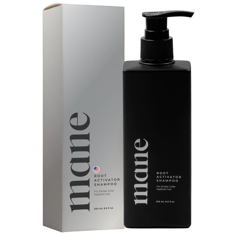 mane شامبو نمو الشعر للرجال (250 مل) لتنشيط البصيلات والجذور لشعر أكثر كثافة وامتلاء - تنظيف وترطيب فروة الرأس - شامبو إعادة نمو الشعر للرجال - Image 1