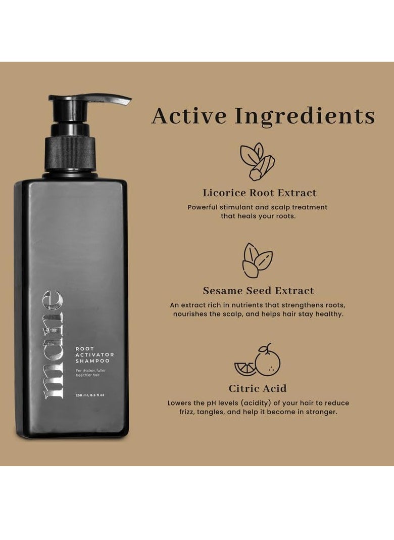 mane Hair Growth Shampoo for Men (250ml) Activating Follicles & Roots for Thicker & Fuller Hair - Cleanse, and Hydrate Scalp - Regrowth Shampoo for Men  - Image 4