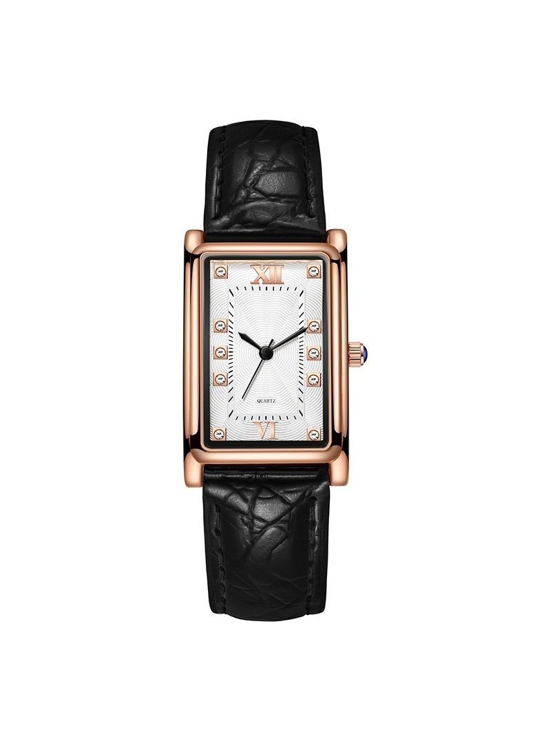 M MIAOYAN M MIAOYAN Simple Square Quartz Couple Watch (Male) - 32mm Dial 