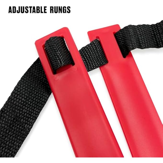 rayihni Agility Ladder For Men And Women, Training Ladder With 4 Adjustable Rungs & Carrying Bag, Speed, Fitness, Exercise & Sports Training - Image 3