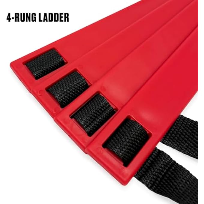 rayihni Agility Ladder For Men And Women, Training Ladder With 4 Adjustable Rungs & Carrying Bag, Speed, Fitness, Exercise & Sports Training - Image 2