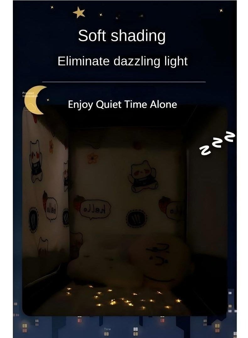 JUNYOUK Bed Canopy Tents Curtain Blackout Curtain Single Bed Tent Curtain Student Shading Cloth Bed Canopy Mosquito Net Student Sleep Privacy Protection - Image 3