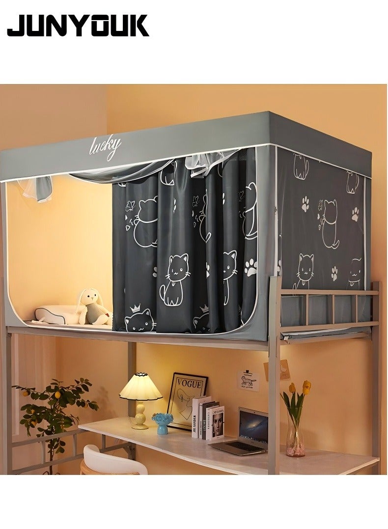 JUNYOUK Bed Canopy Tents Curtain Blackout Curtain Single Bed Tent Curtain Student Shading Cloth Bed Canopy Mosquito Net Student Sleep Privacy Protection - Image 1