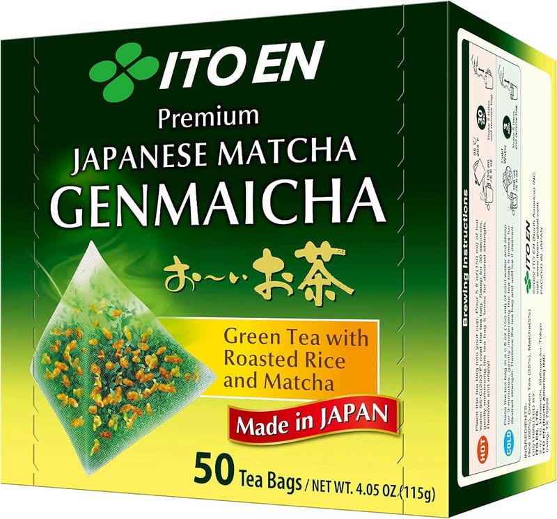 ITO EN Premium Japanese Matcha Genmaicha Green Tea - 50 Tea Bags - Image 1