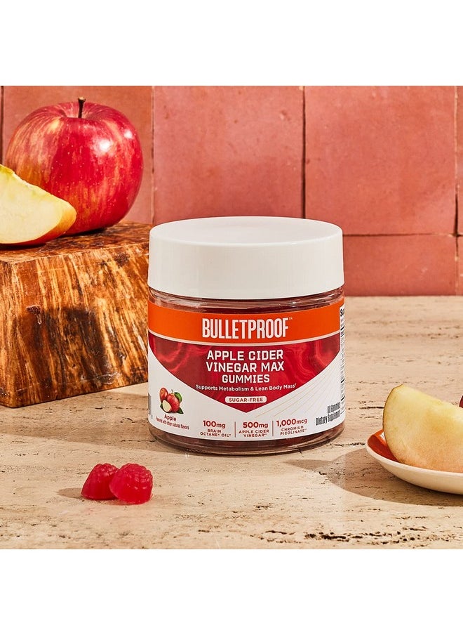 بوليت بروف حلوى جيلاتينية خالية من السكر من Bulletproof Apple Cider Vinegar Max، 60 قطعة، مكمل غذائي كيتو للرغبة الشديدة في تناول الطعام، يدعم عملية التمثيل الغذائي  - Image 4