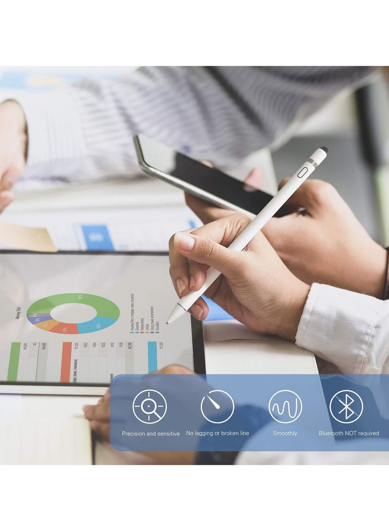 Active Stylus Pen Touch Screen Pencil Fine tip stylus for iPad Apple iPhone Tablets, on iOS and Android Capacitive Touchscreen, Stylus Pen for professionals, Rechargeable Drawing Pencil - Image 4