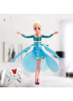 Remote Control Aircraft Children's Induction Levitation Aircraft Helicopter Toy Girl Gift Drone Flying Fairy-Color:Induction Ice Princess [color Box Version + Remote Control] Built-in Usb Charging Cable