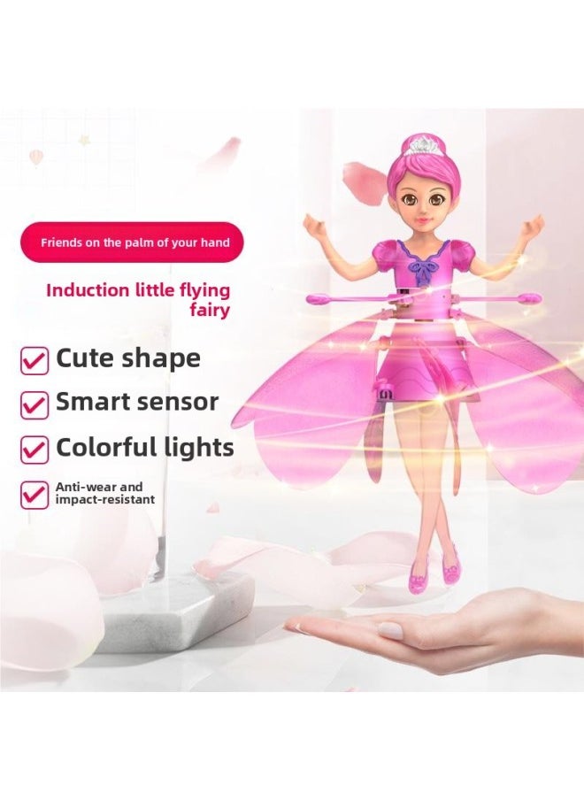 Generic - Remote Control Aircraft Children's Induction Levitation Aircraft Helicopter Toy Girl Gift Drone Flying Fairy-Color:Induction Ice Princess [color Box Version + Remote Control] Built-in Usb Charging Cable - Image 1