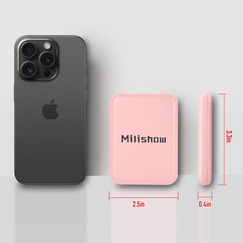 Milishow Milishow Compact Mirror  1x/3x Magnifying LED Pocket Mirror  Small Lighted Travel Makeup Mirror for Purse  Handbag  Folding  Handheld  2-Sided Mini Mirror with Lights for Women (Pink 1pack) - Image 4
