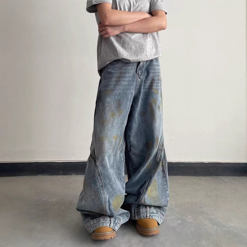 Unisex Classic Denim Jeans Loose Fit Daily Outdoor Wear - Image 3