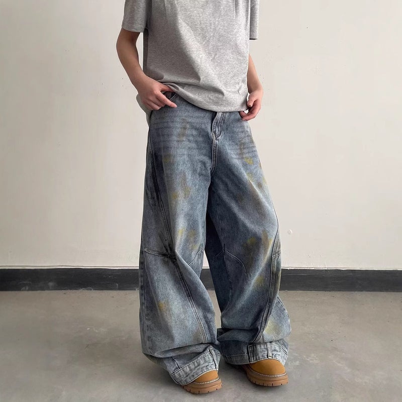 Unisex Classic Denim Jeans Loose Fit Daily Outdoor Wear - Image 5