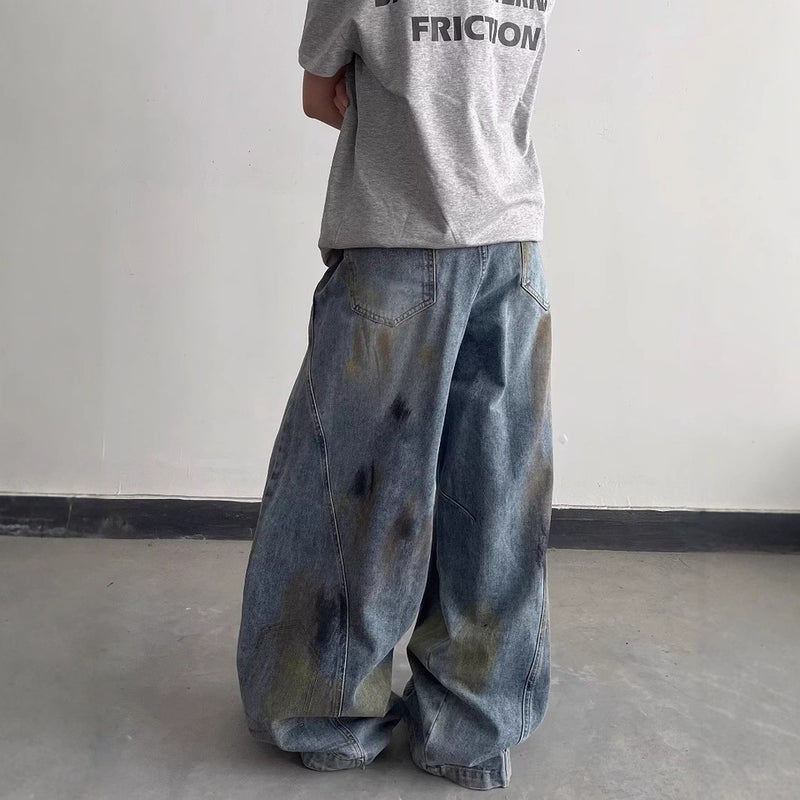 Unisex Classic Denim Jeans Loose Fit Daily Outdoor Wear - Image 4
