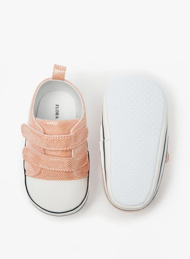 فلورا بيلا من شو إكسبرس Girls Textured Booties With Hook And Loop Closure By Shoexpress