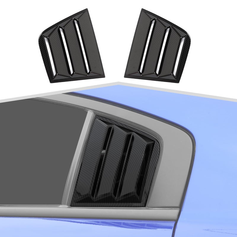 amayum Side Window Louvers Cover Shades Compatible with 20112021 Dodge Charger SXTGTRTSRTSRT Hellcat WidebodyScat PackCarbon Fiber Look A