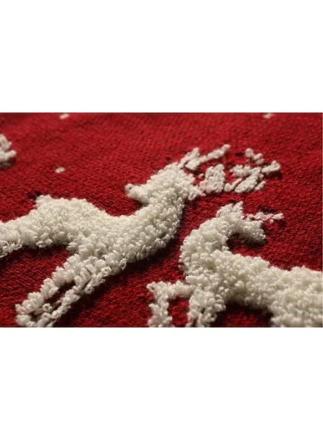 محبوك إلك - تنورة شجرة عيد الميلاد تحت عنوان - 48 بوصة (122 سم) شجرة صوفية - مريلة أساسية مع كومة ثلاثية الأبعاد لزينة عيد الميلاد وتزيين المكان، وزنها 580 جرام - Image 3