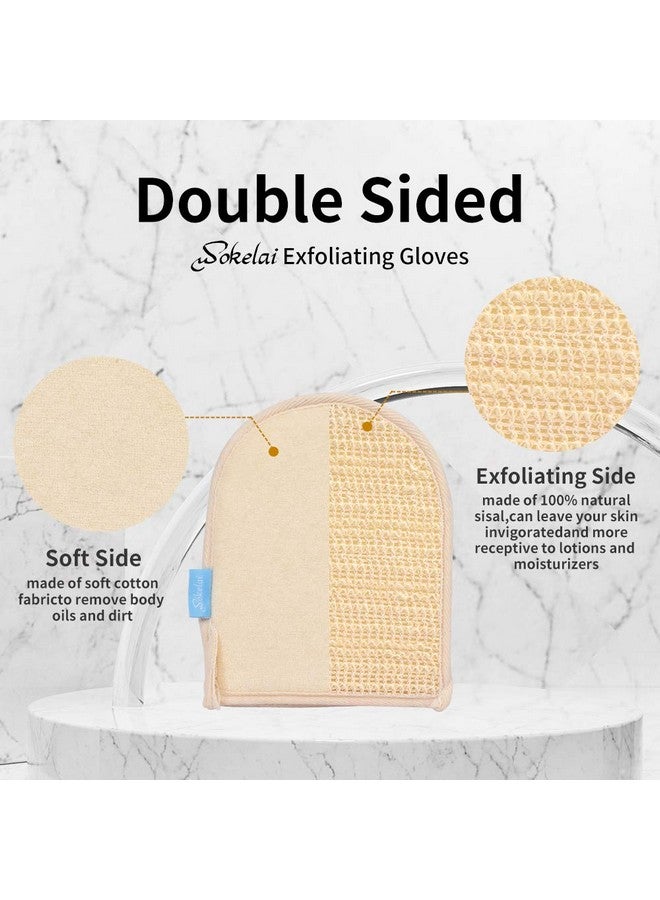 wokelai Exfoliating Loofah Mitt Shower Glovesbath Glove Body Scrubber Exfoliator For Remove Dead Skin Loofa Scrub Mittens For Exfoliation Doublesided Luffa Sponges Facial Body Pads For Men Women Bathing - Image 2