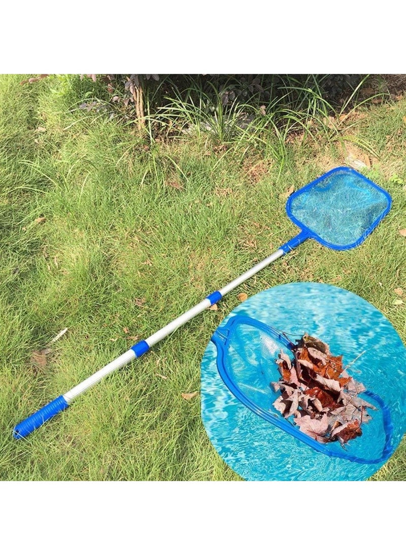 ليموس مقشدة مرنة مع عمود تلسكوبي - أداة تنظيف حمامات السباحة لإزالة الأوراق والحطام - Image 2